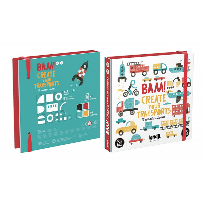 Londji Stempelset 'BAM! Create Your Transport'