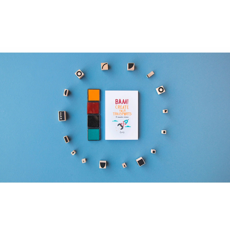 Londji Stempelset 'BAM! Create Your Transport'