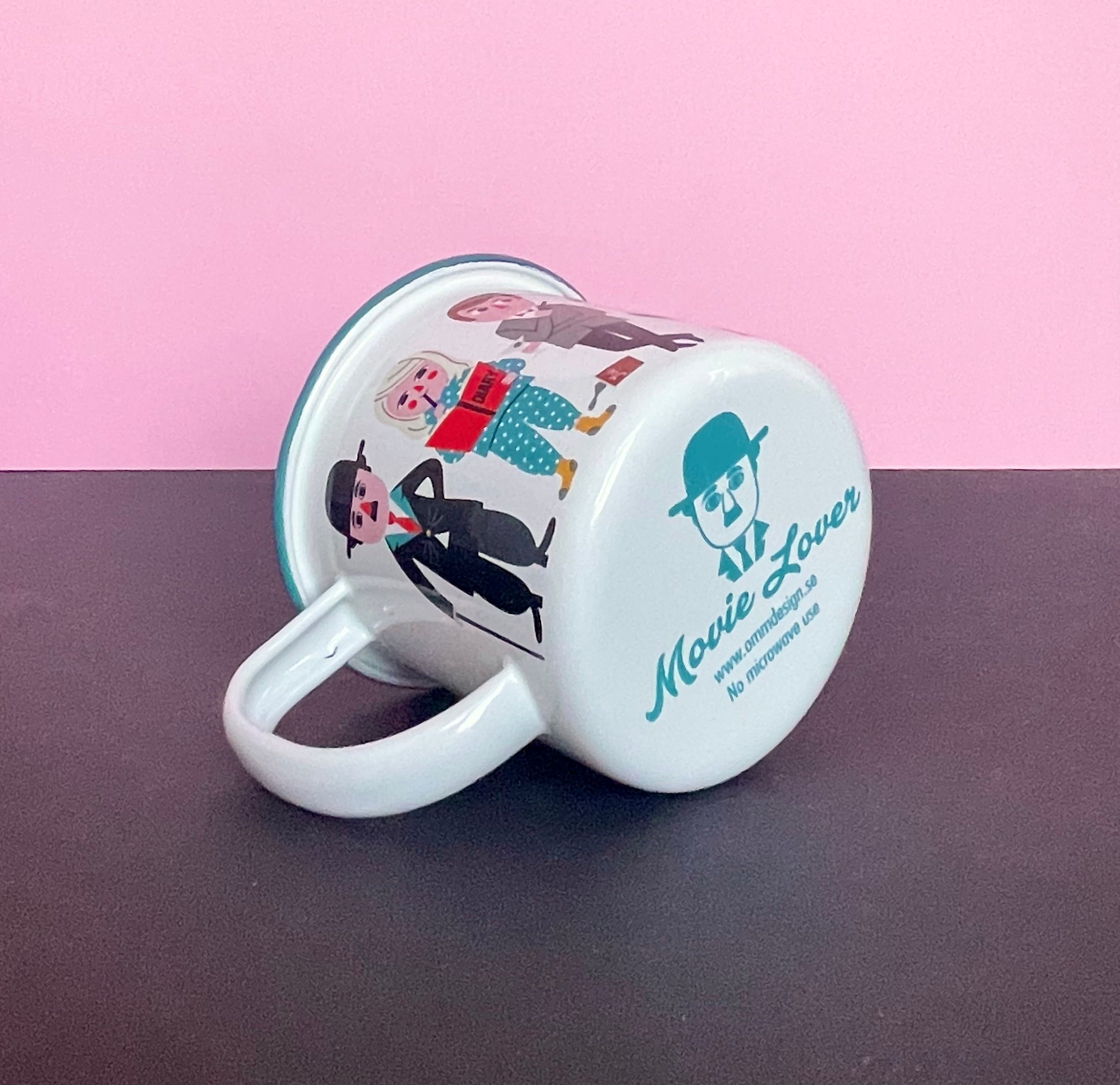 Emaille Tasse 'Movie Lover' OmmDesign