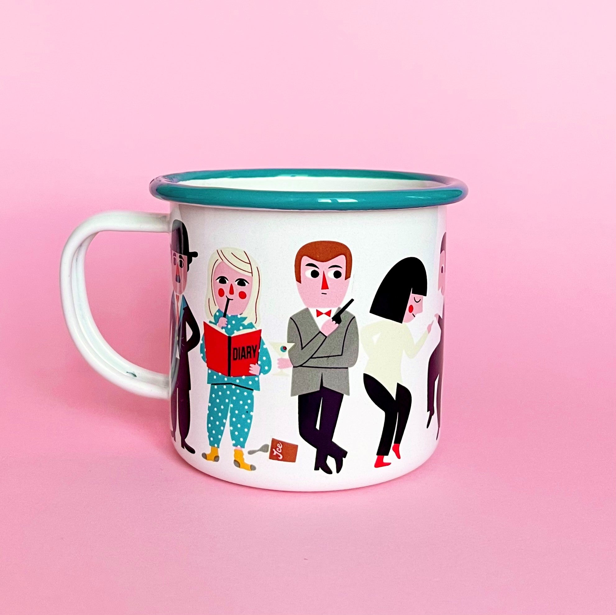 Emaille Tasse 'Movie Lover' OmmDesign