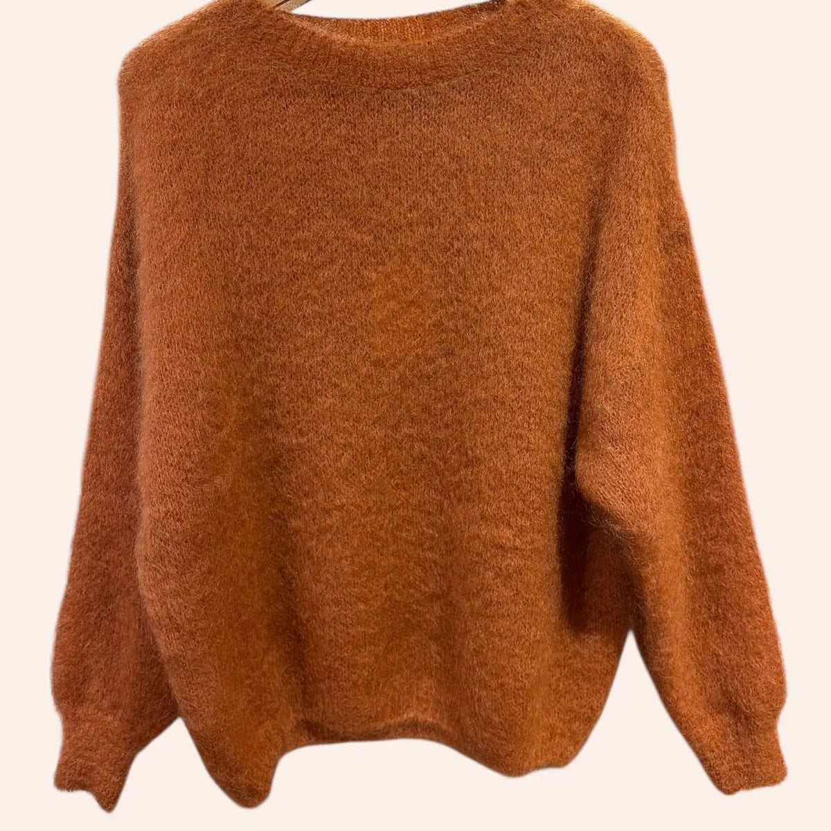 NAÏS PARIS - Rundhals Mohair Pullover mit Ballonärmeln