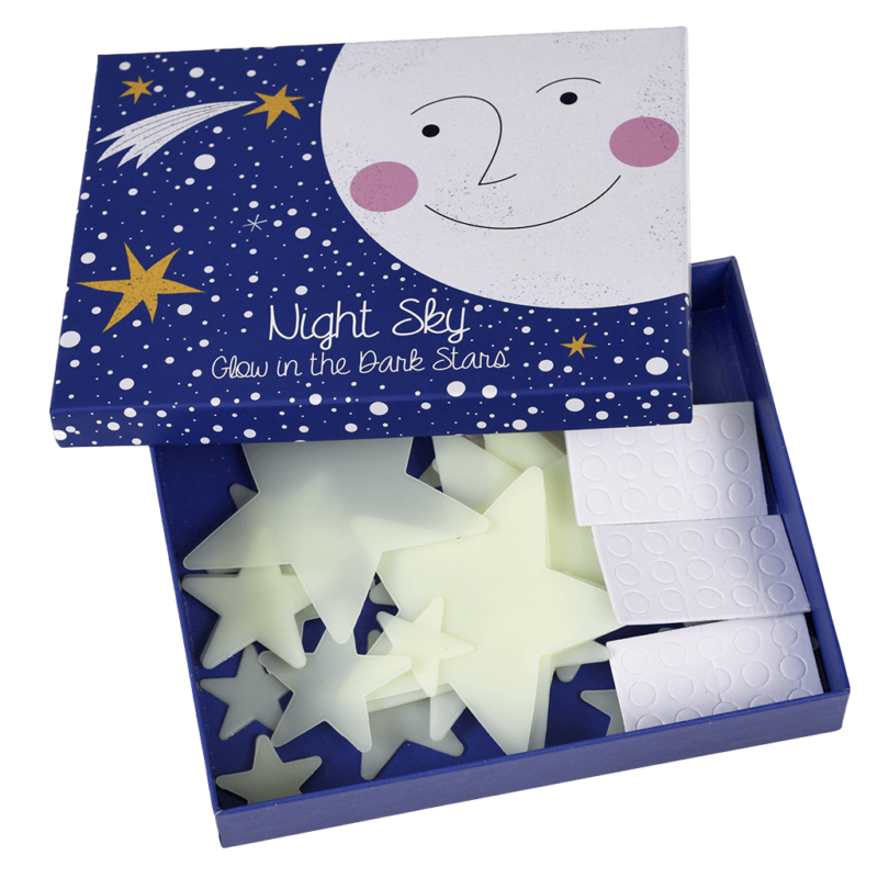 Box mit 30 Glow In The Dark-Sternen