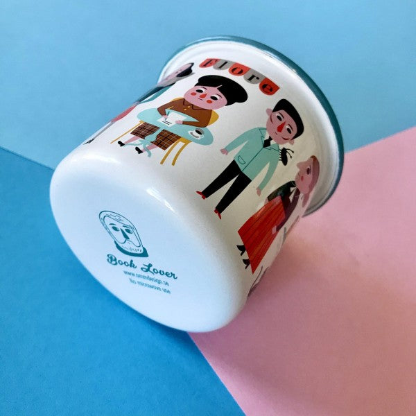 Emaille Tasse 'BOOK LOVER' OmmDesign