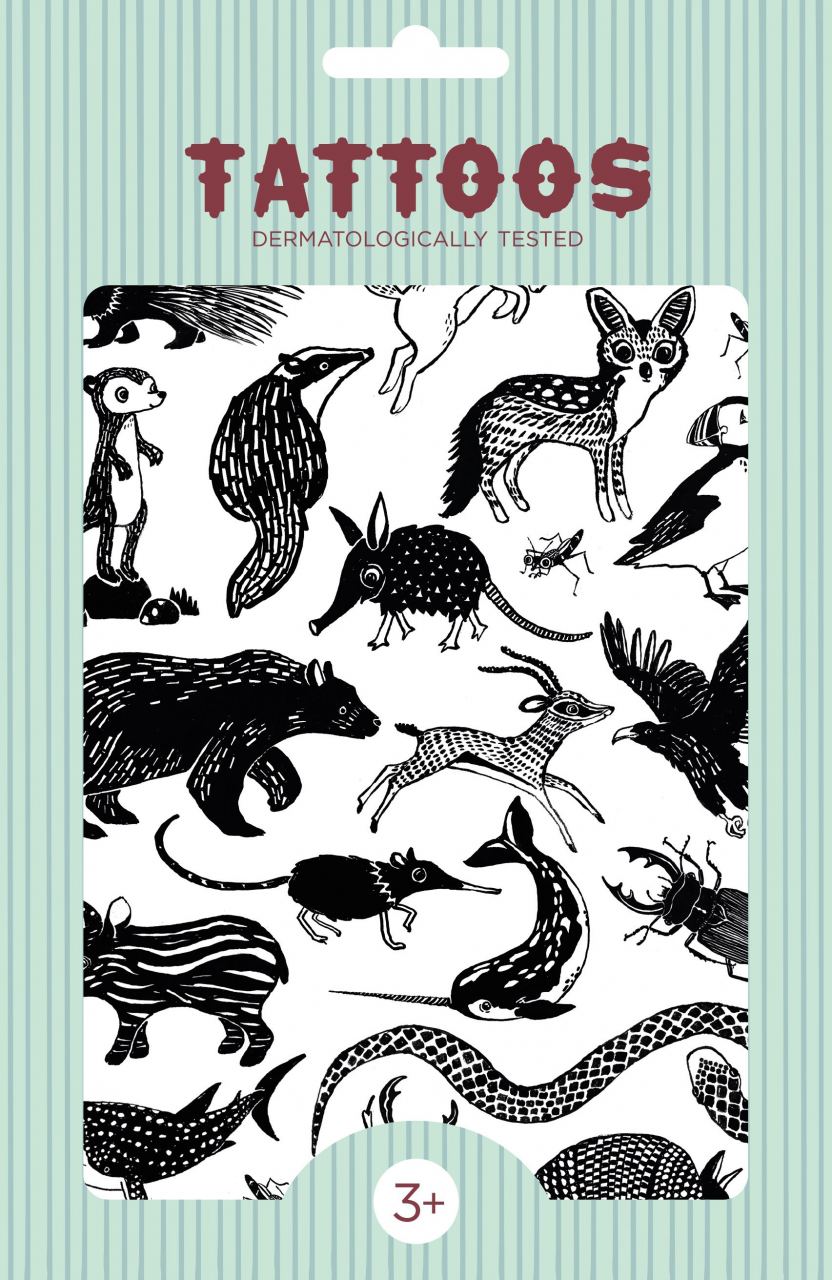 Tattoos 'TIERE IN SCHWARZ'