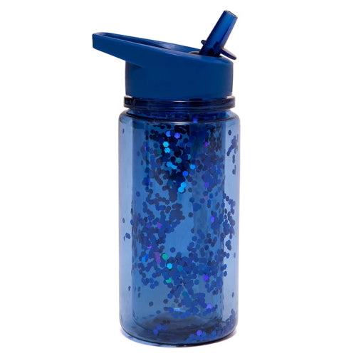 Trinkflasche 'transparent Nachtblau mit Glitzer' Petit Monkey