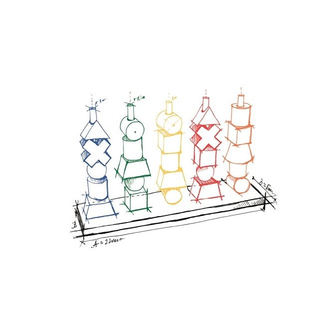 Wooden Story Steck- und Stapelspiel 'Bunt / Mini-Zaun'