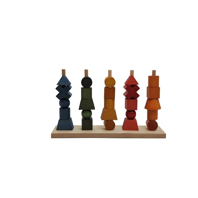 Wooden Story Steck- und Stapelspiel 'Bunt / Mini-Zaun'