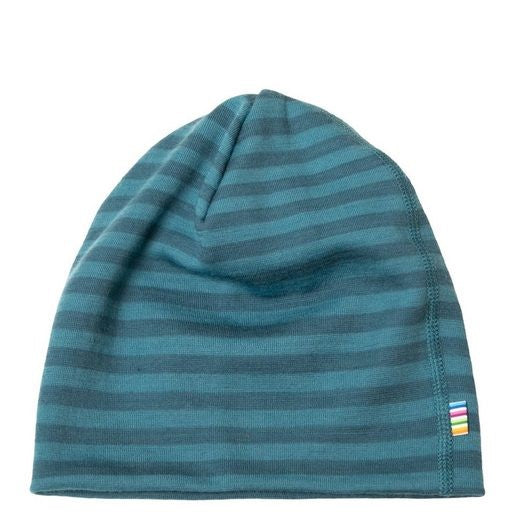 Joha Beanie Mütze Merinowolle ' Ringel blau'