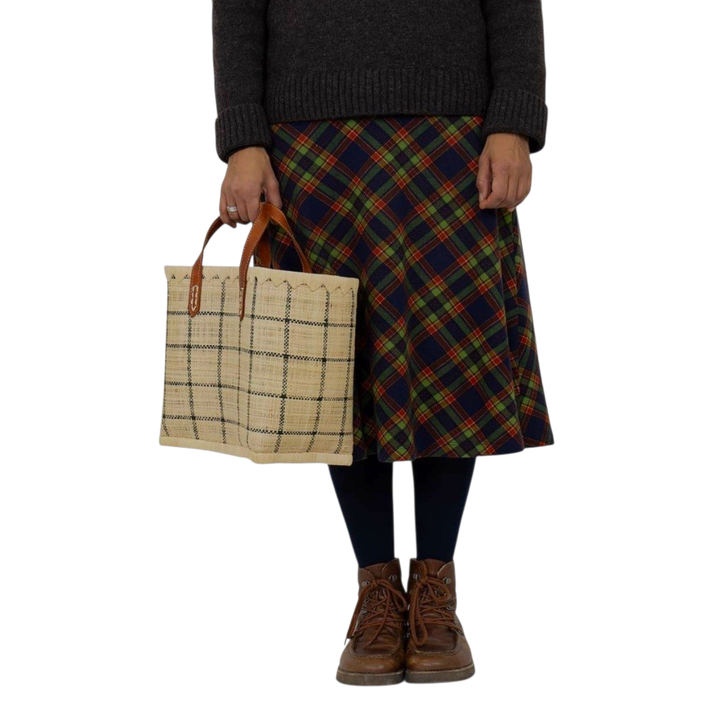 A world of Craft RAFFIA Korb natur/marine 2 Größen