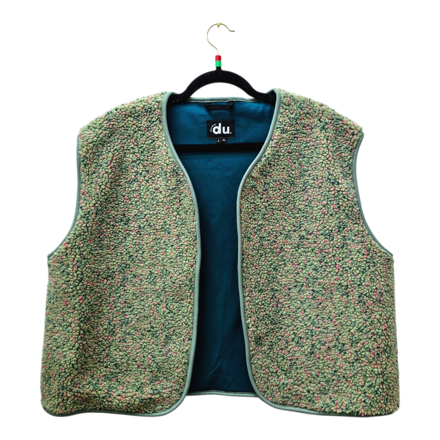 studio du. Teddyweste mint mit Sprenkel