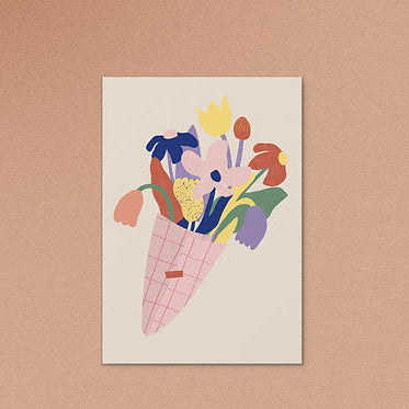 Postkarte Blumenstrauss Anna Beddig