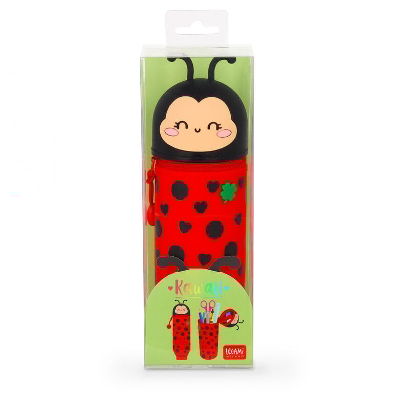 Legami 2-in-1-Federmäppchen aus Silikon Ladybug „Get Lucky“