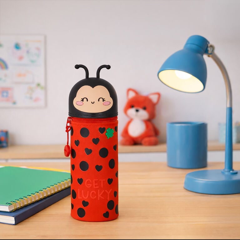 Legami 2-in-1-Federmäppchen aus Silikon Ladybug „Get Lucky“