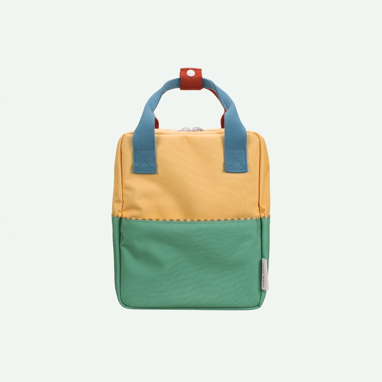 Sticky Lemon Rucksack klein backpack small | colourblocking | sandy yellow + aquatic green