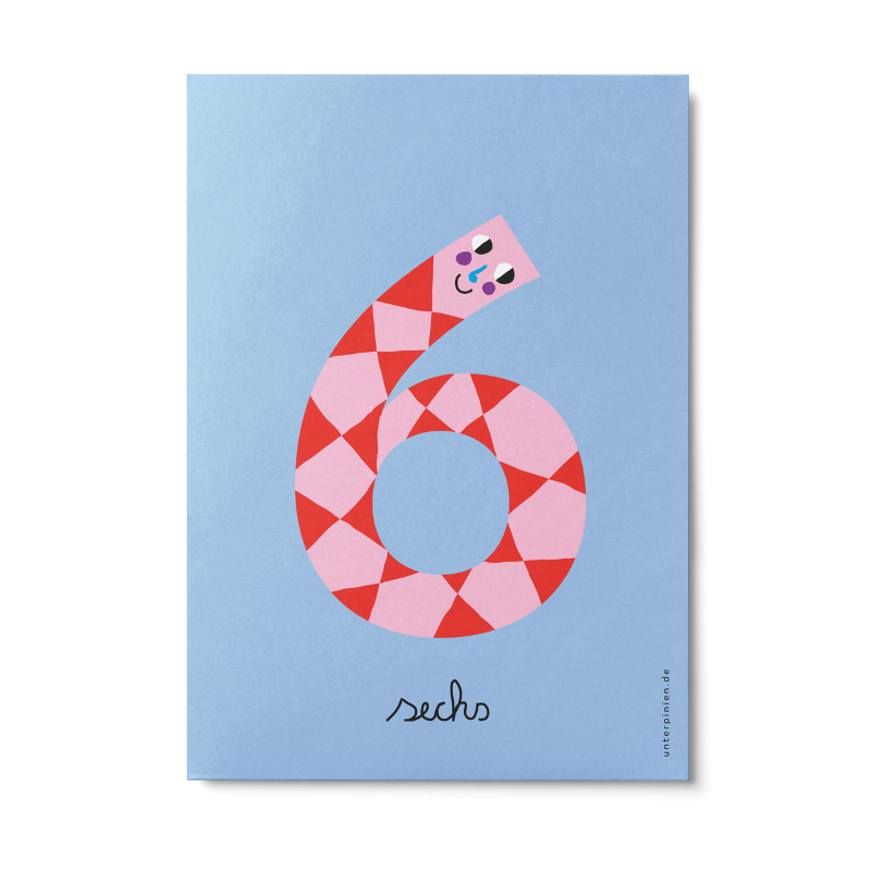 Unter Pinien Postkarte 'Zahlenparade' (verschiedene Varianten)