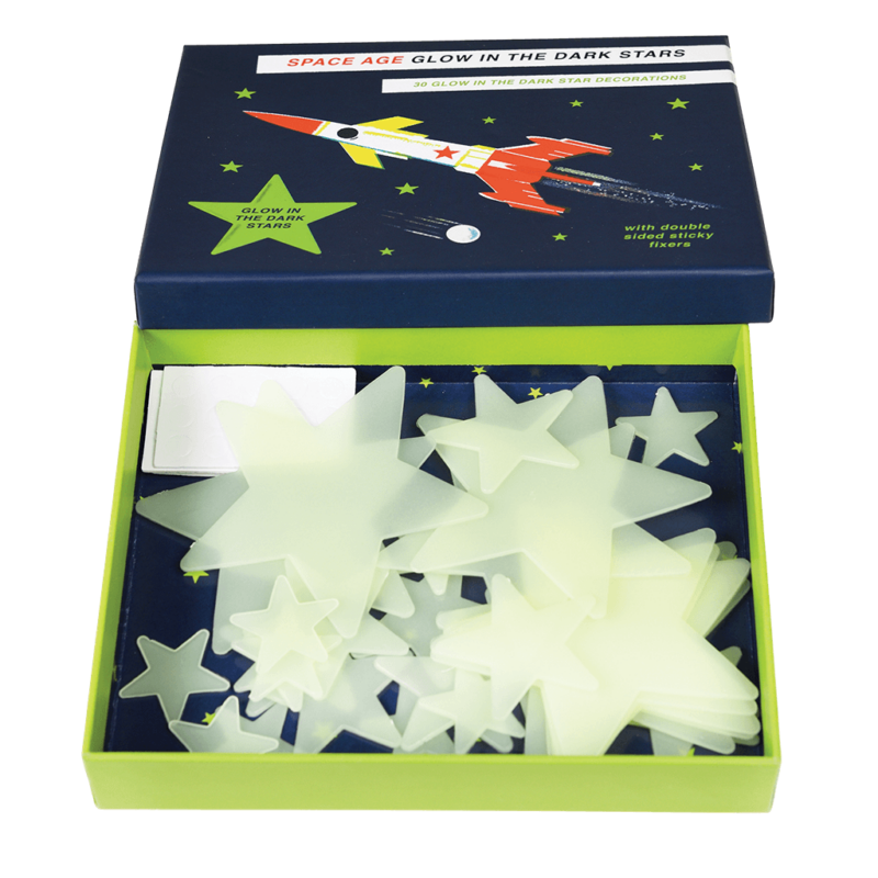Fluorisziernde Sterne 'Space Age'