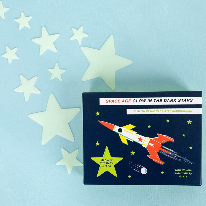 Fluorisziernde Sterne 'Space Age'