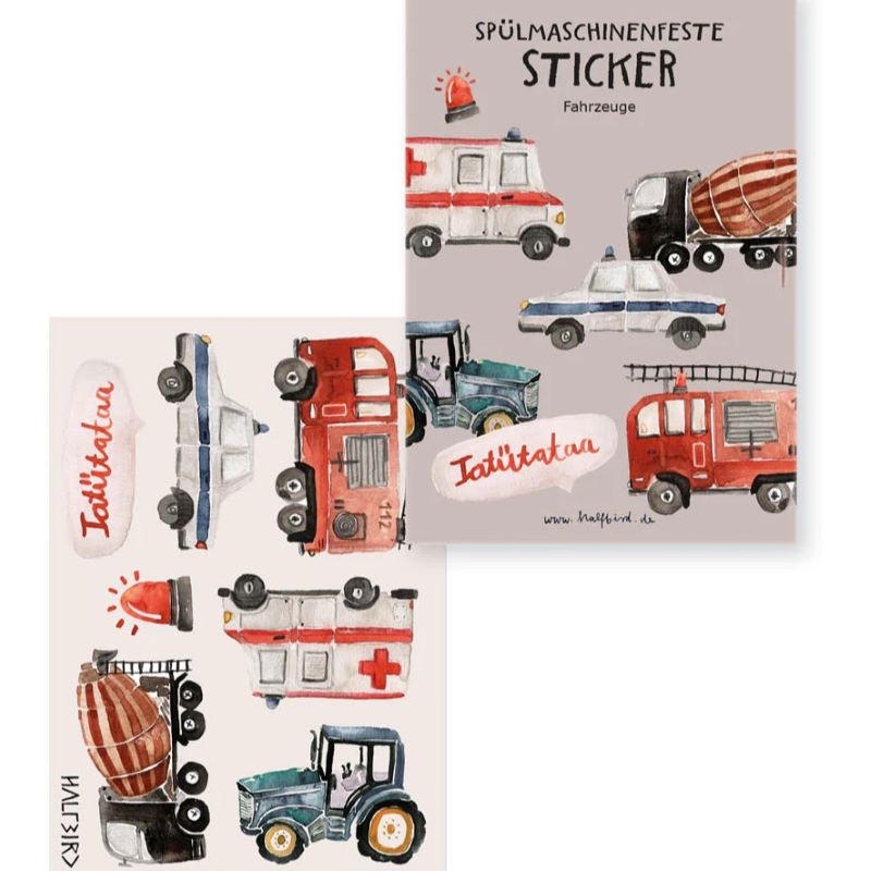 spülmaschinenfeste Sticker 'Fahrzeuge' von halfbird (Pocket Edition)