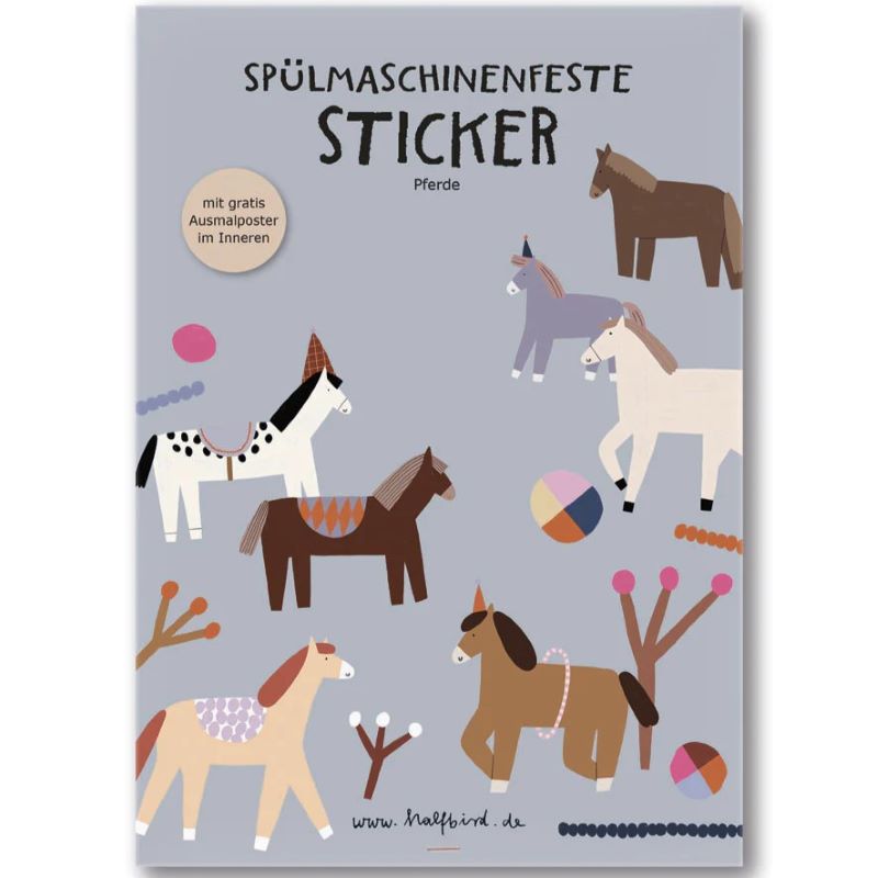 spülmaschinenfeste Sticker 'Pferde' von halfbird
