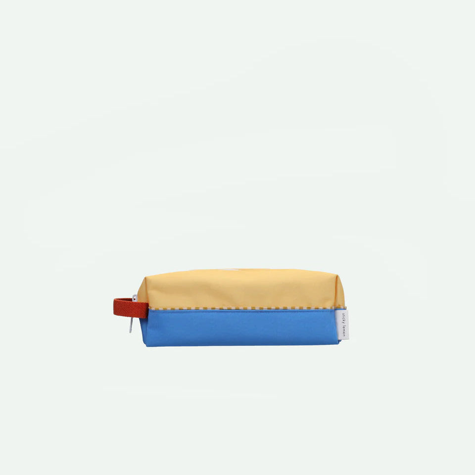 Sticky Lemon Pencilcase| Federmäppchen| colourblocking sandy yellow + radar blue