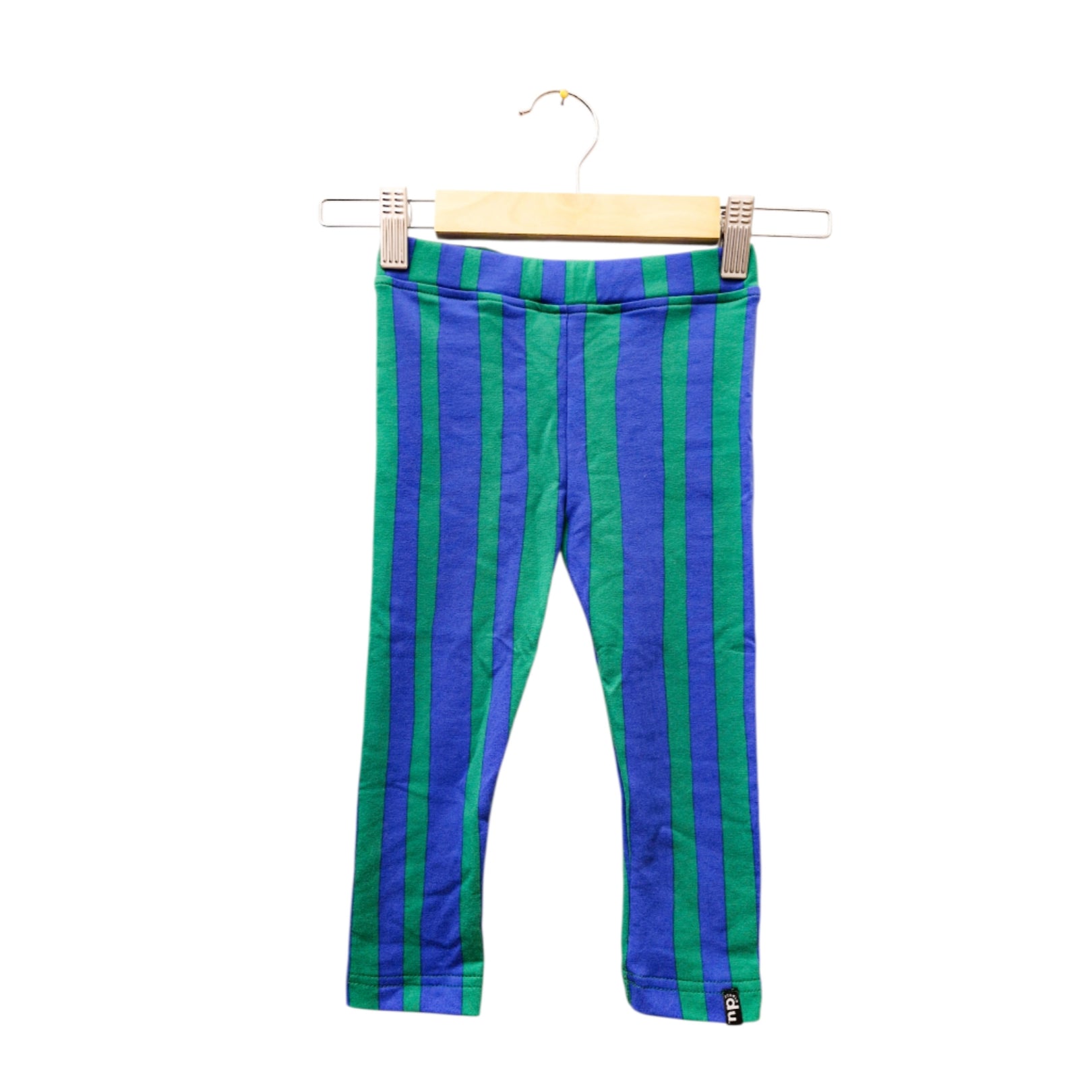 Leggings 'Streifen blau-grün'