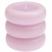 Stumpenkerze 'Ringe' diverse Farben