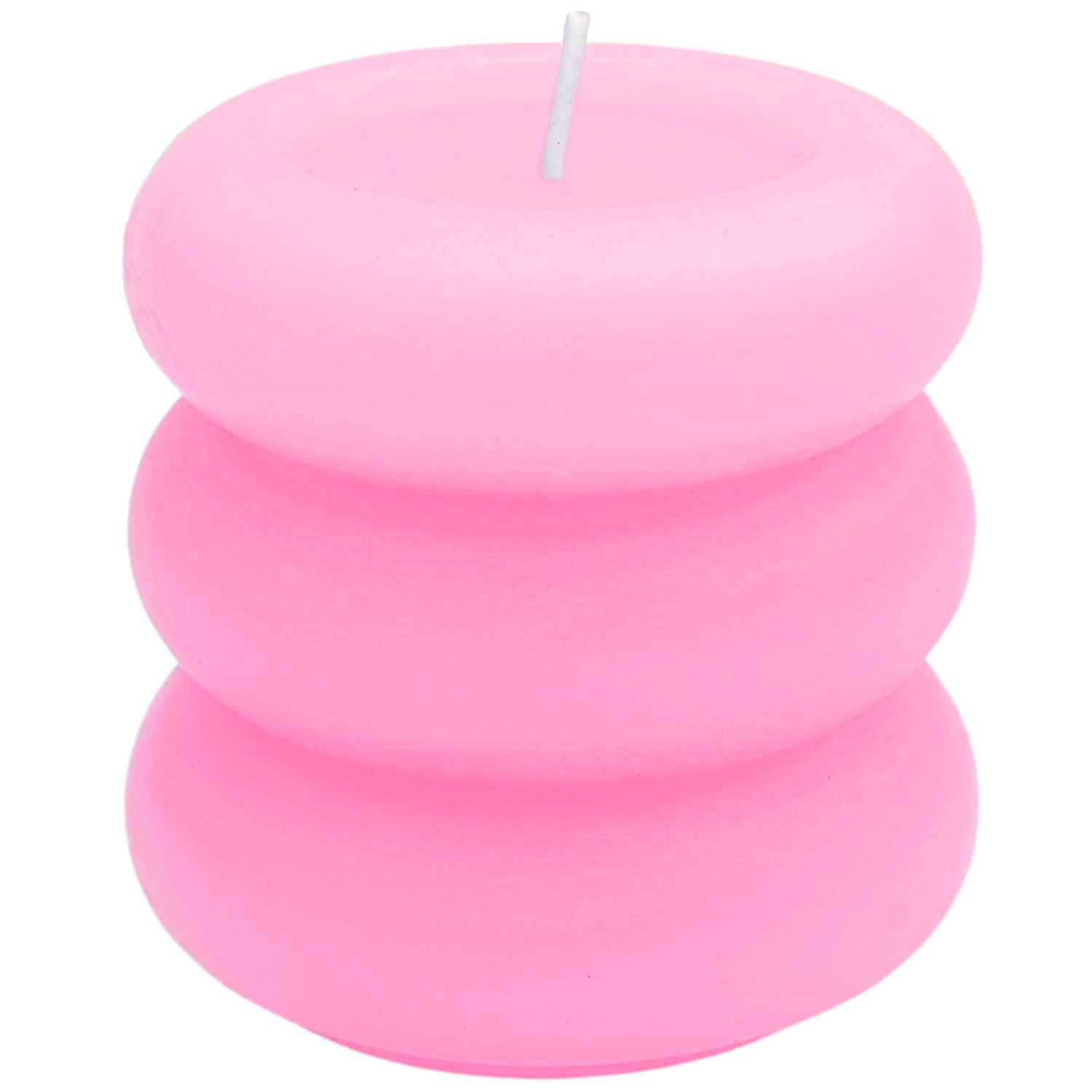 Stumpenkerze 'Ringe' diverse Farben