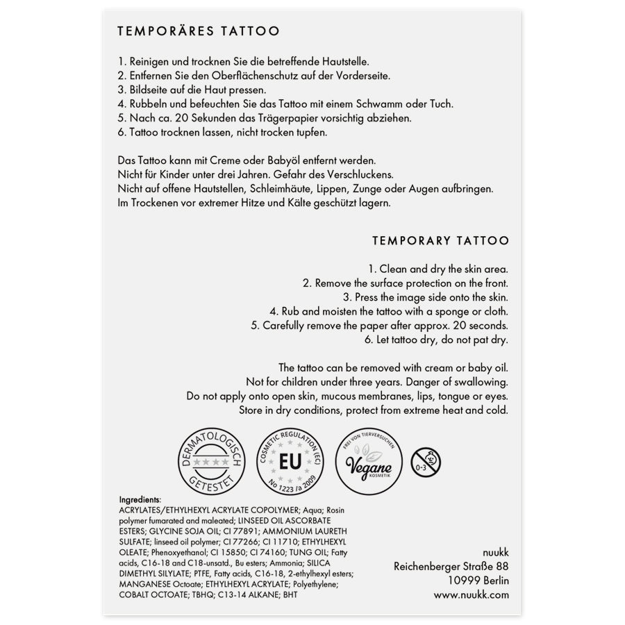 Nuukk Bio Tattoos 'Hasen'