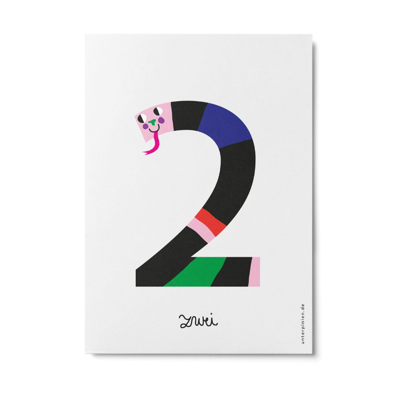Unter Pinien Postkarte 'Zahlenparade' (verschiedene Varianten)