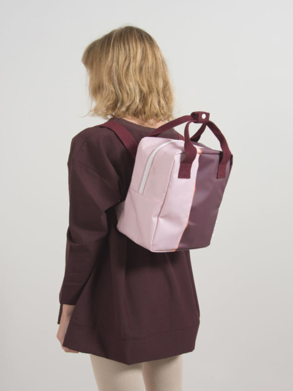 Sticky Lemon Rucksack klein 'vertical | egg plant / blossom pink'