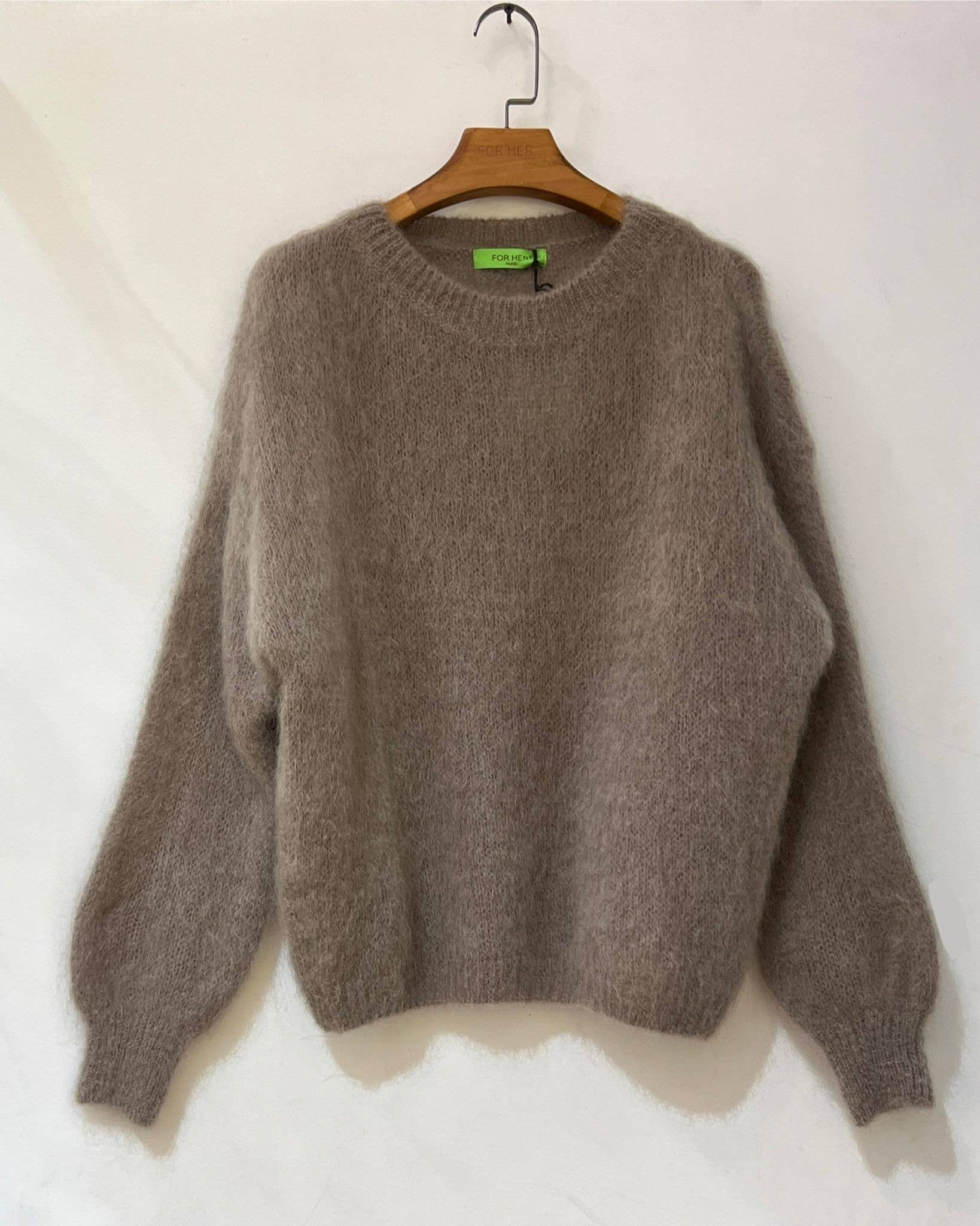 Mohair Pullover Rundhals 80%Mohair