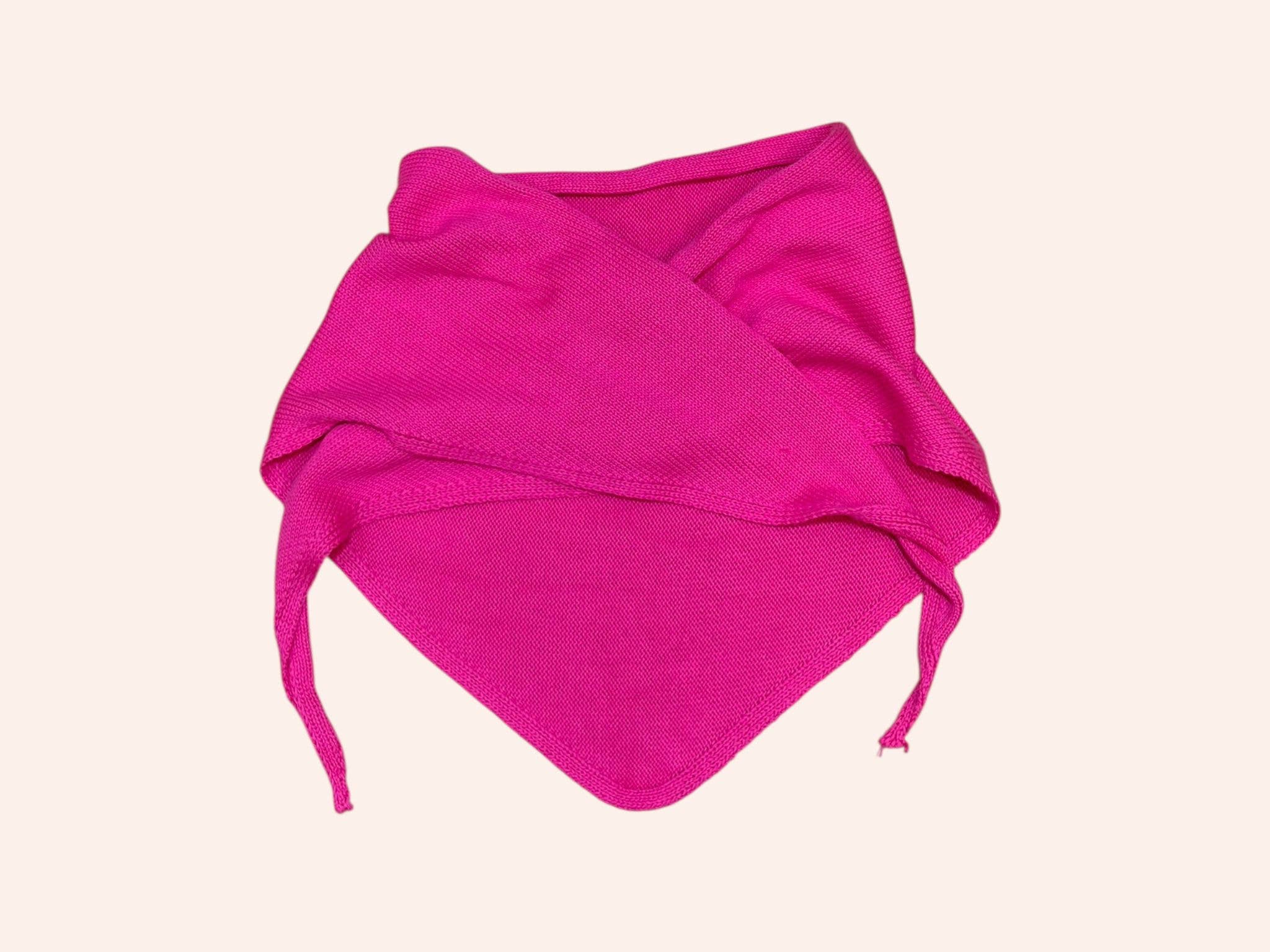 Einfarbiges Dreieckstuch aus 100 % Baumwollstrick