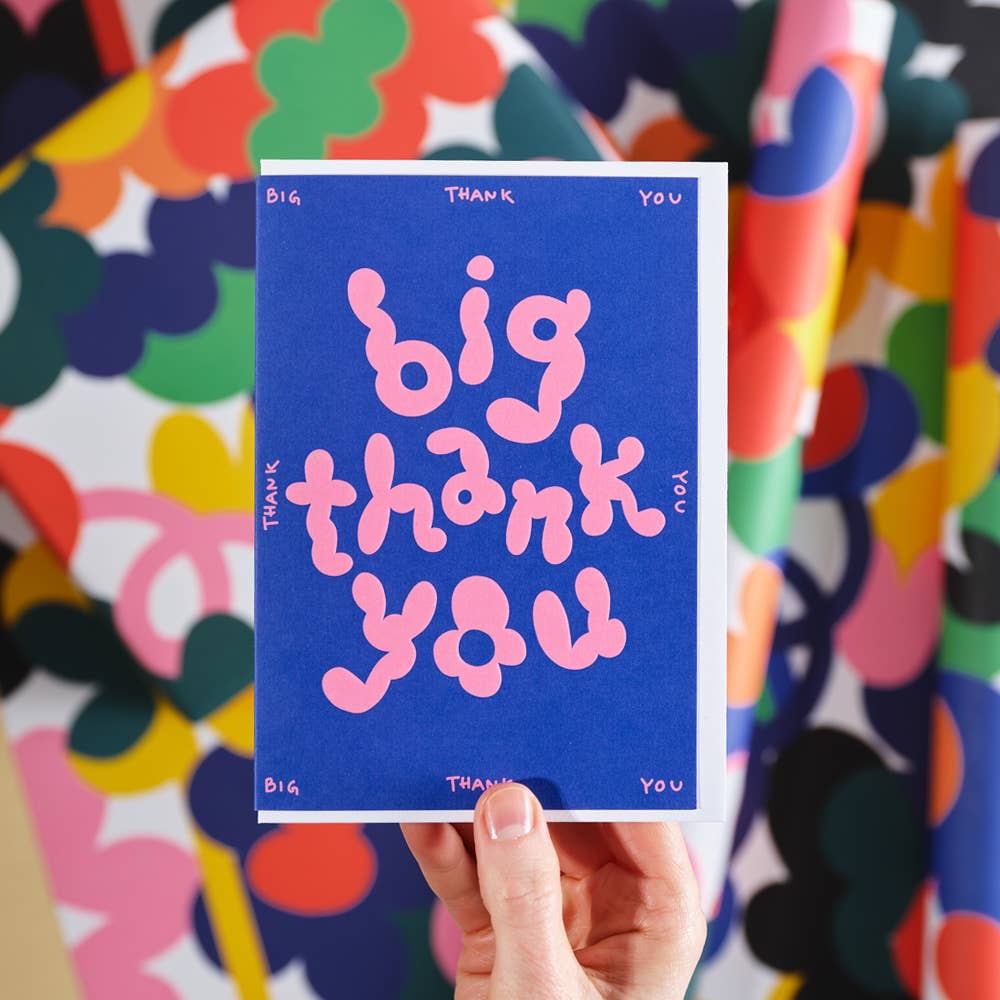 Big Thank you Grusskarte mit Prägung WRAP