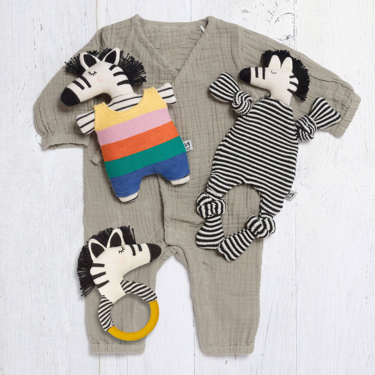 Sophie Home Ltd - Kuscheltier: Regenbogen-Zebra