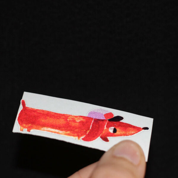 Reflektierender Sticker 'Dackel Detlef'-3er Set