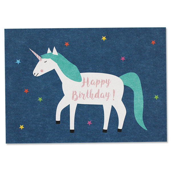 Postkarte 'Einhorn – Happy Birthday' AvaundYves