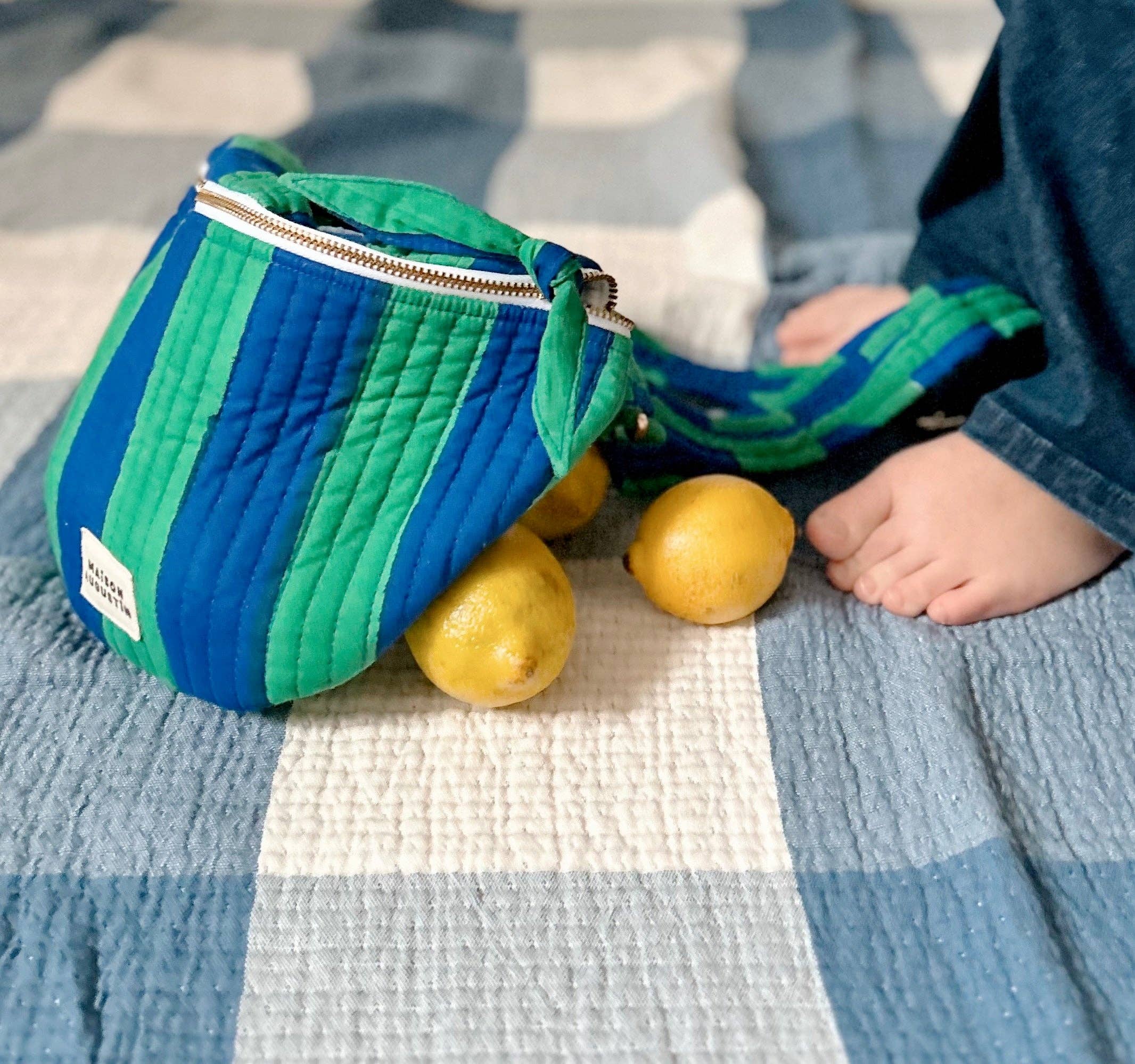 Maison Augustin - Mum gestreifte Prairie Bauchtasche-