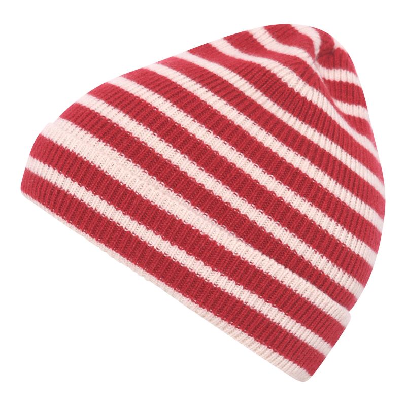 MP Denmark Bergen striped Beanie 'Scarlet Smile'