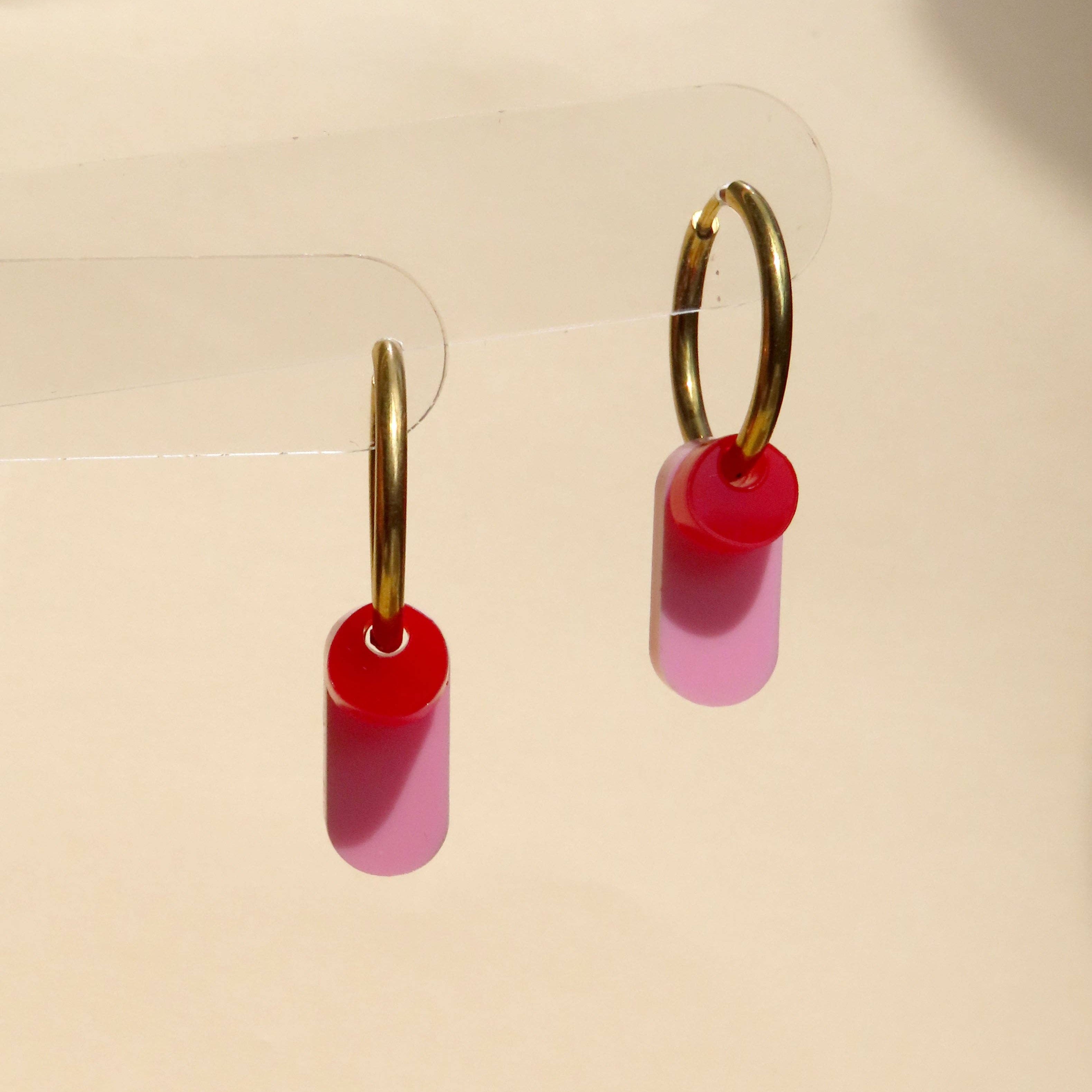Dopamine Colors Creolen in rosa/rot