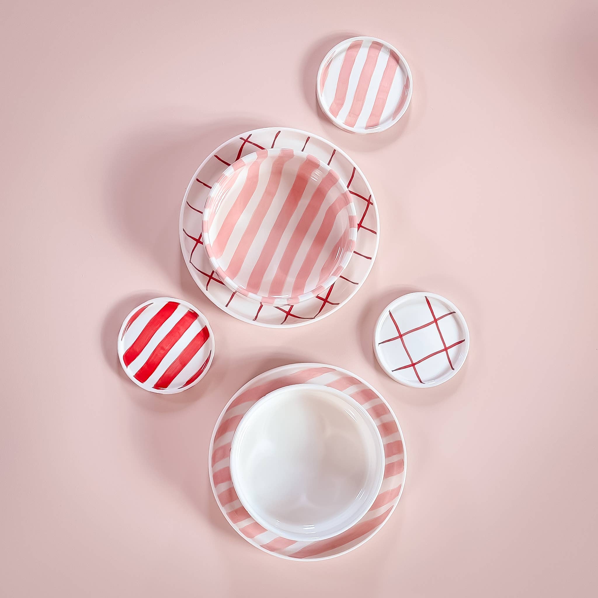 Espresso  Stripes - incanto rose (2er Set - 4 Teile)