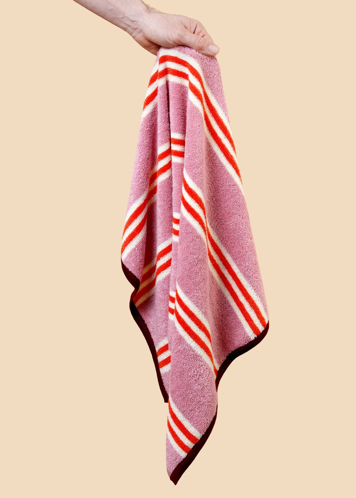 Sophie Home Ltd - Frottee-Handtuch in Rosa Streifen