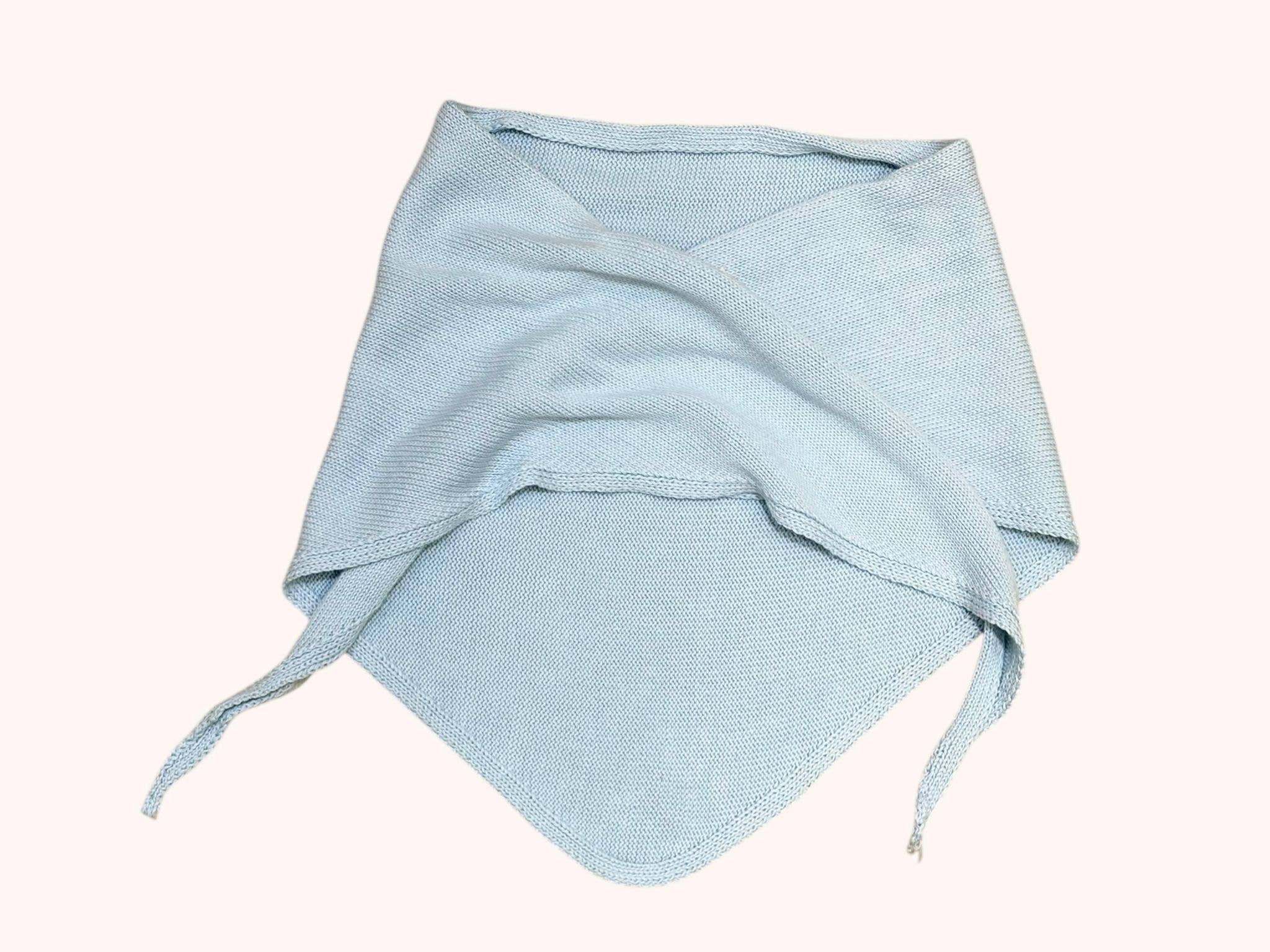 Einfarbiges Dreieckstuch aus 100 % Baumwollstrick