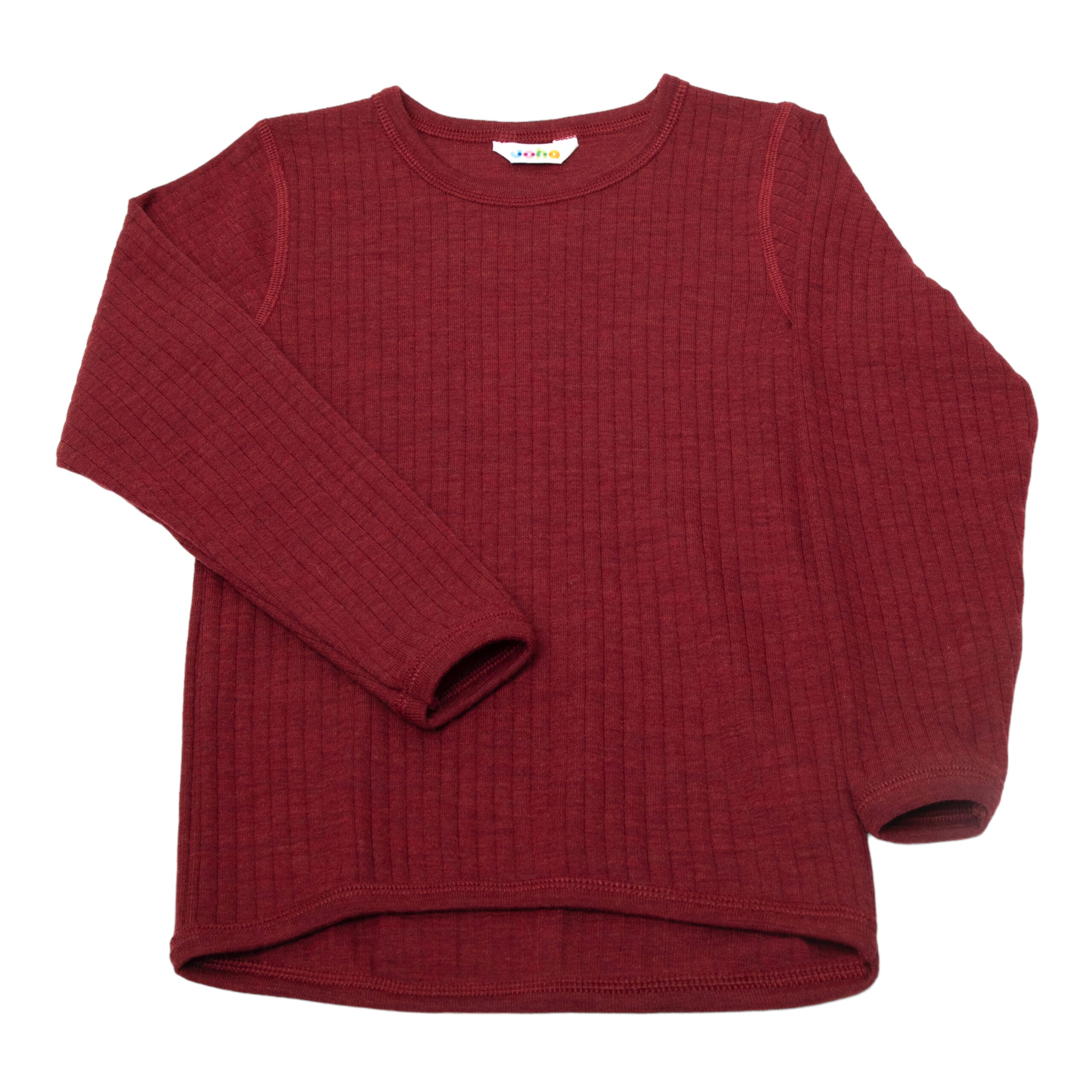 Joha Longsleeve Merinowolle  'bordeaux'