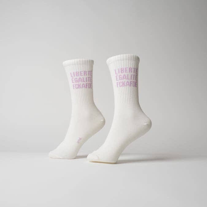 arrel FCKAFDÉ Statement Socken - cream & lavender
