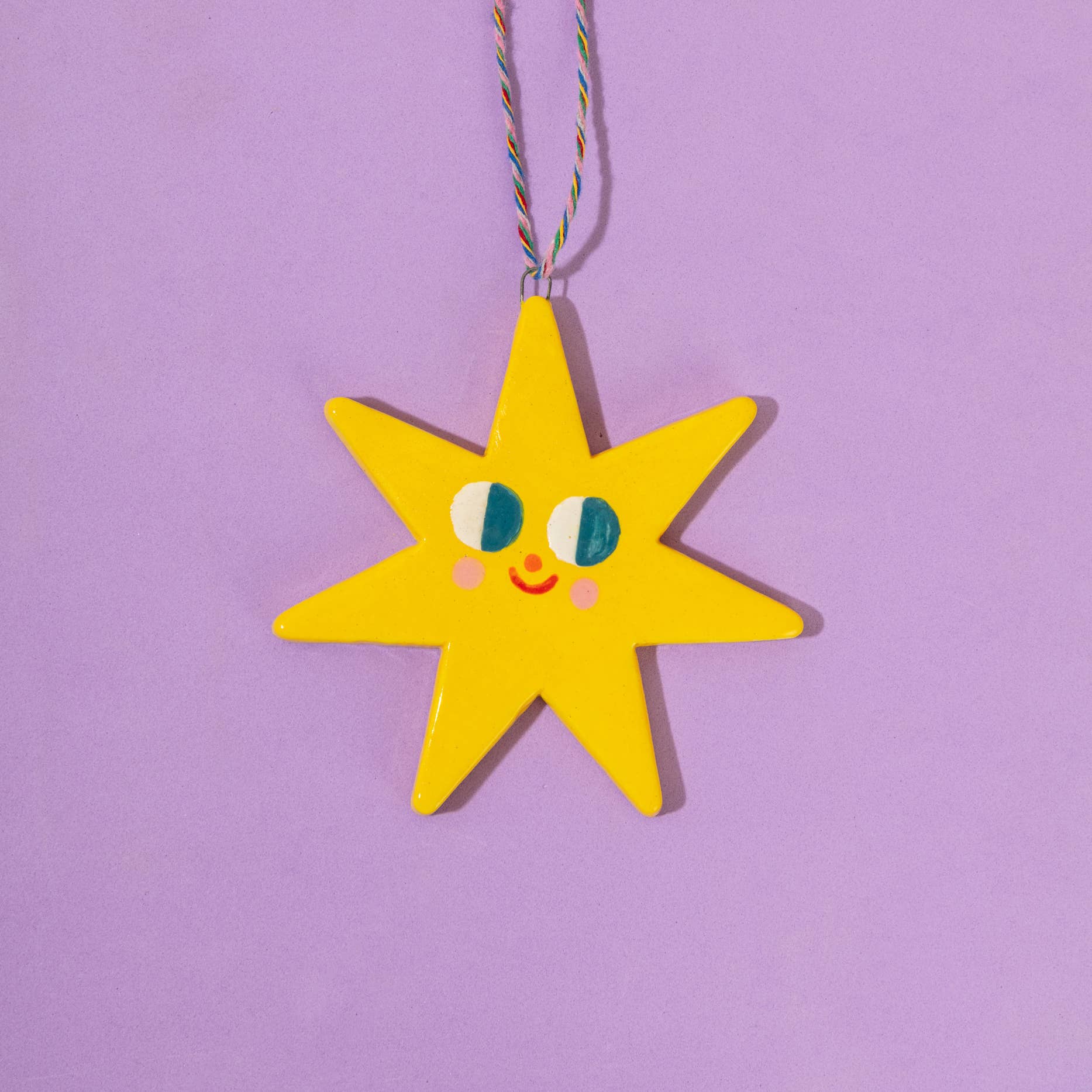 Ana Seixas Großer glänzender Stern / Keramikhängeornamente