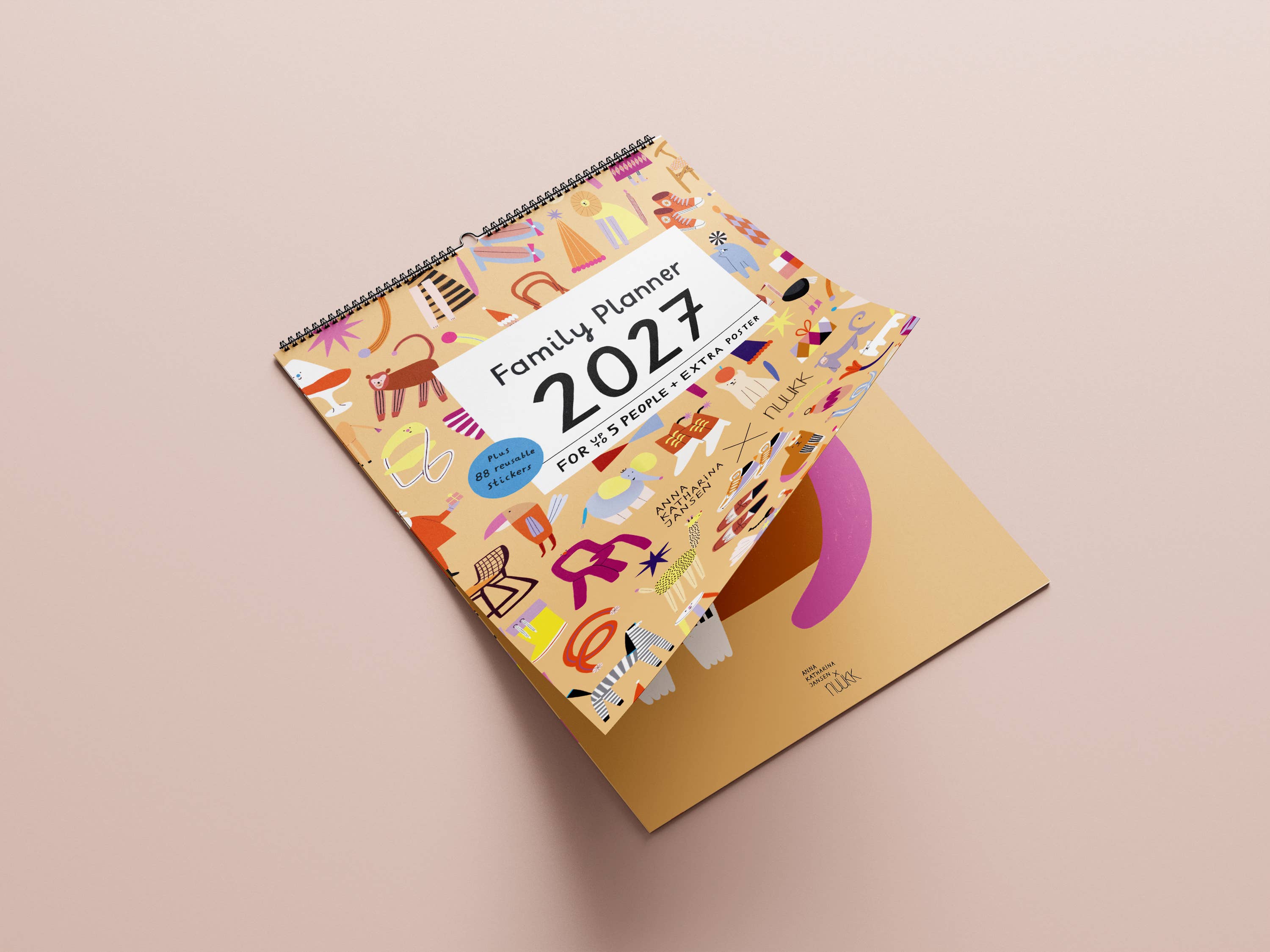 nuukk - 2027 Familien-Kalender mit Poster + Aufklebern