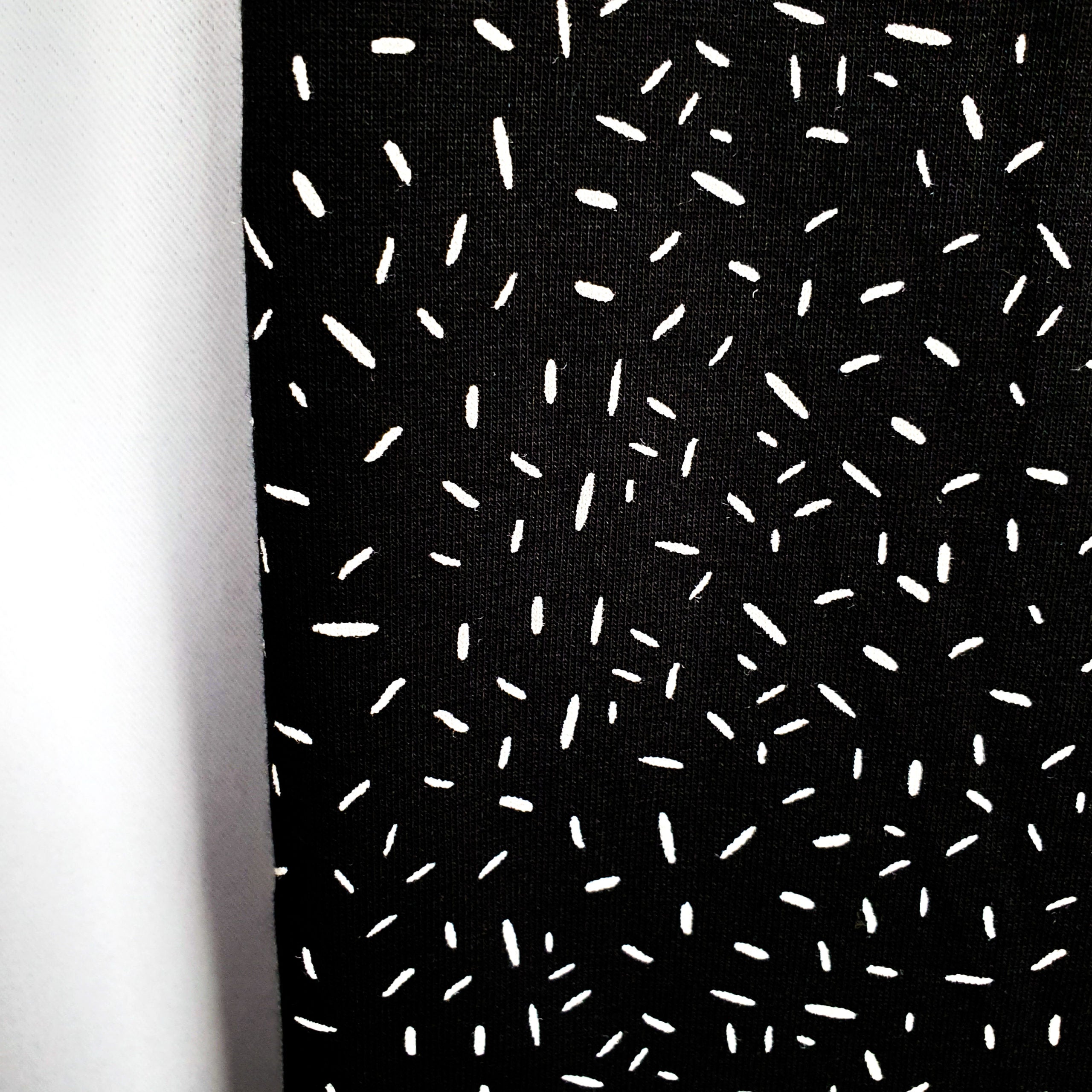 Damenleggings 'schwarz/weiss Stippchen'