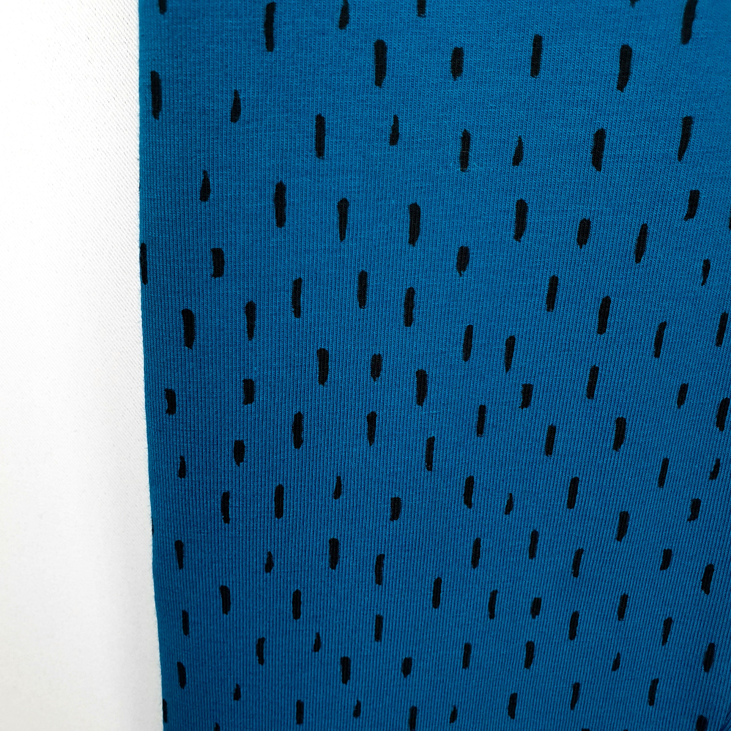 Damenleggings 'petrol/schwarz Stippchen'