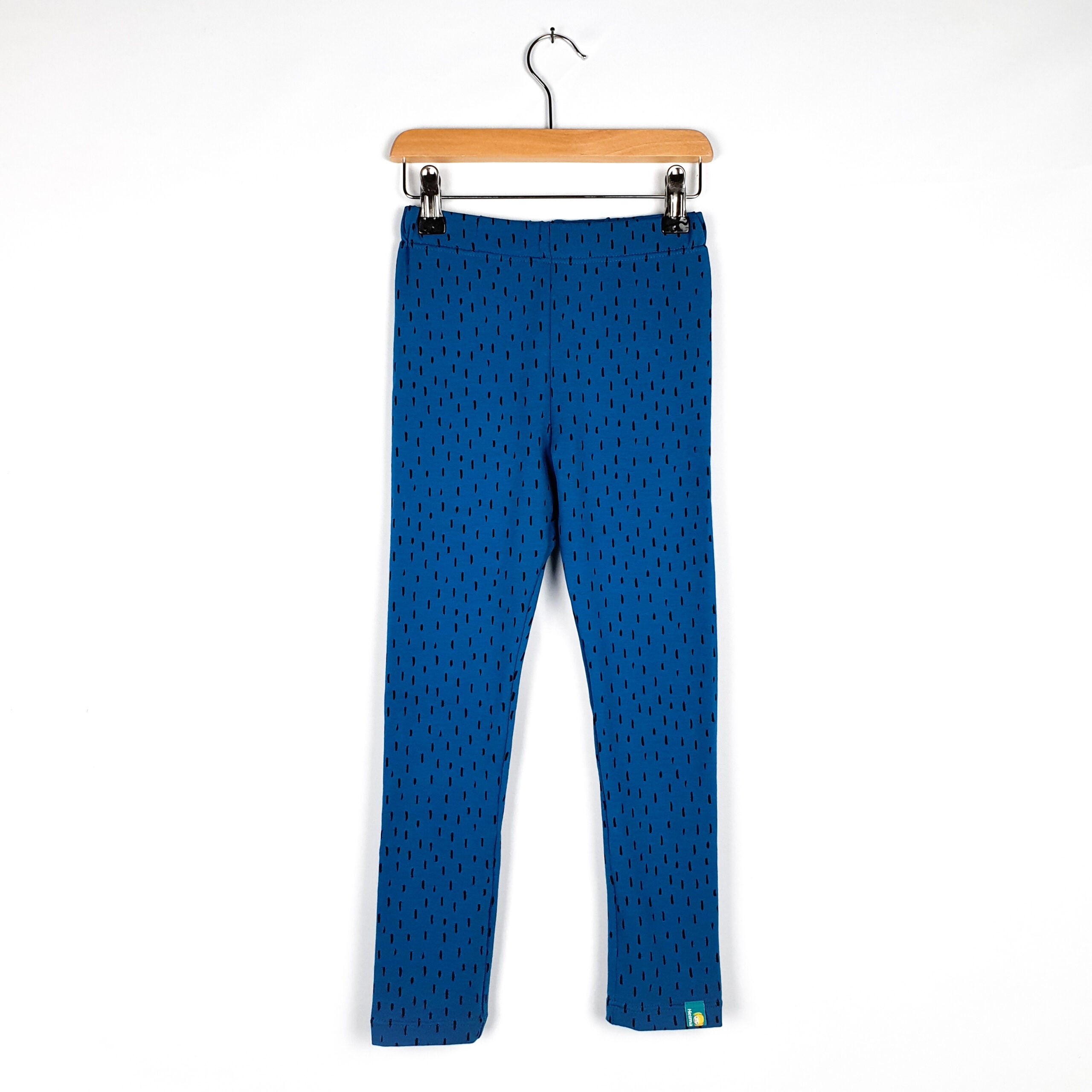 Kinderleggings 'petrol/schwarz Stippchen'