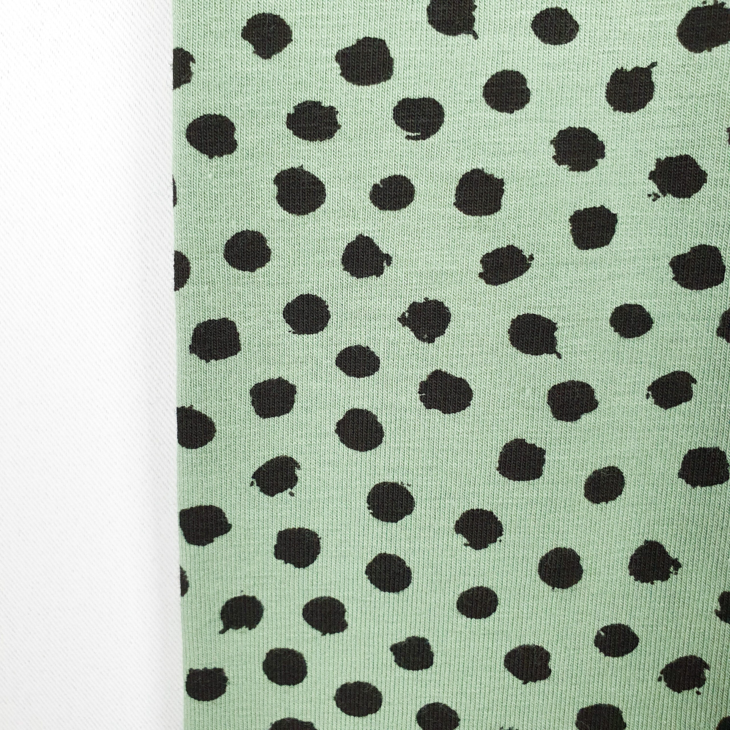 Kinderleggings 'mint/schwarz gepunktet'
